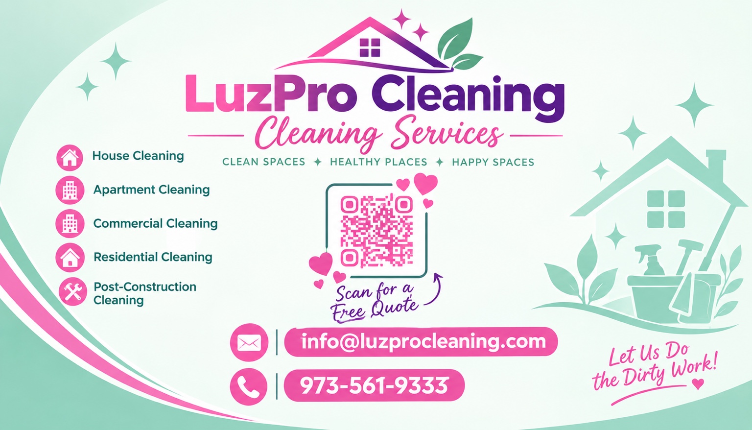 LuzPro Cleaning branded service graphic