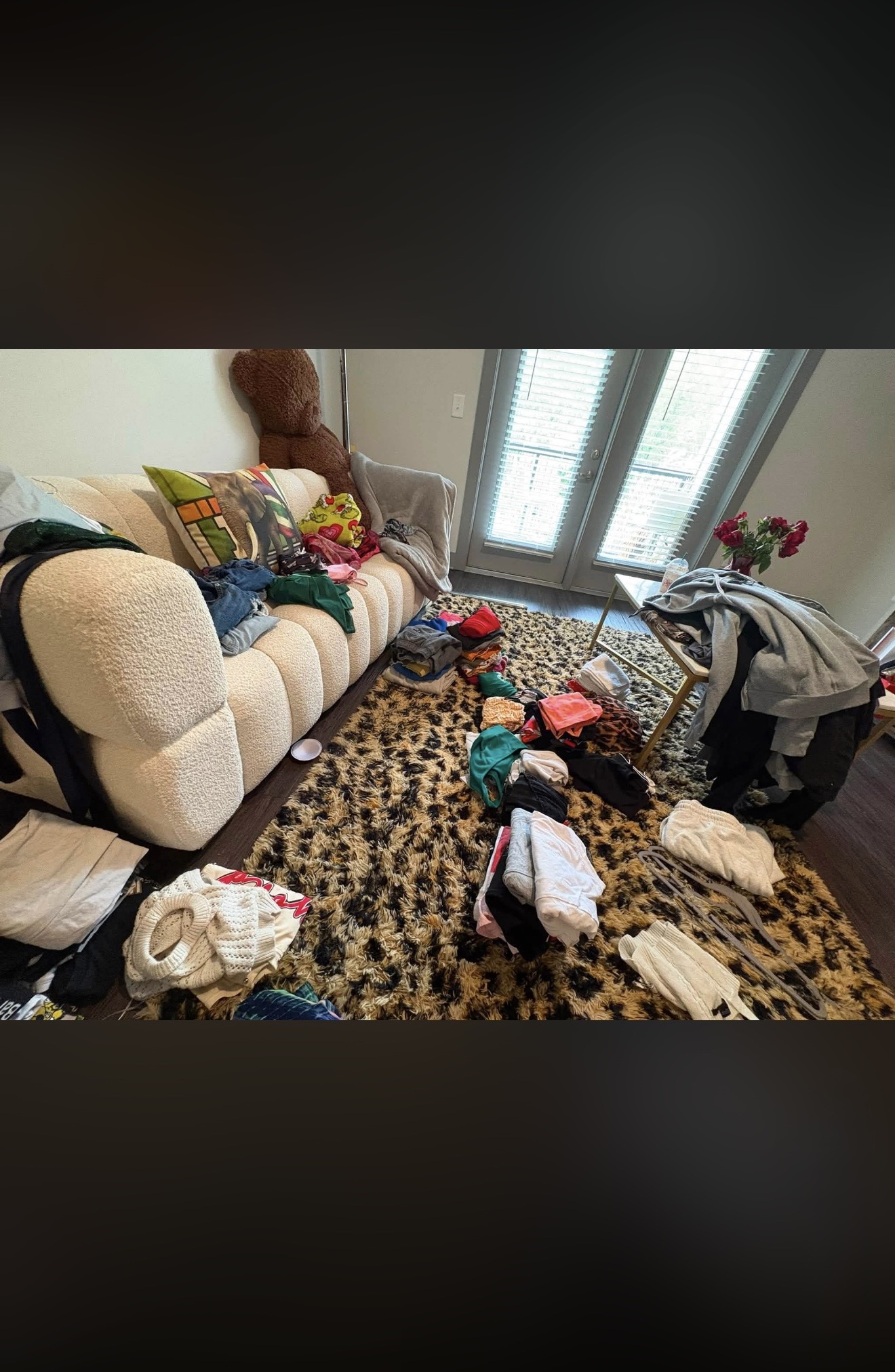 Living room before cleaning